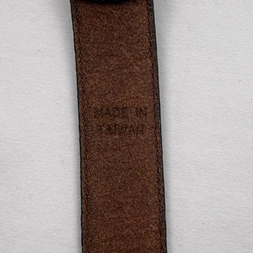 Vintage 90s Donna Katz Leather Western Concho Belt Brown Silver Tone Size M